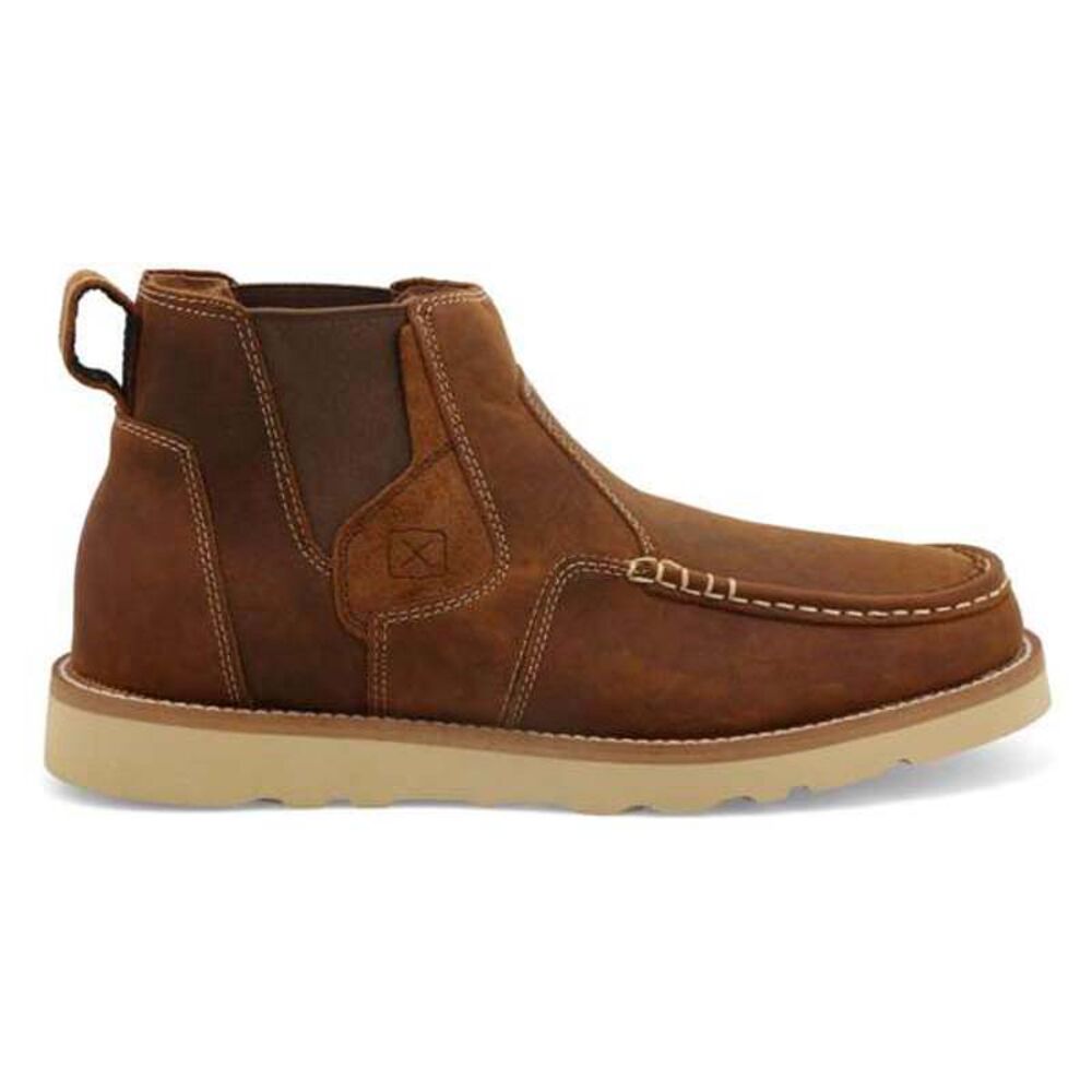 image of Men's 4 in. Chelsea Wedge Sole Boot- Oiled Saddle