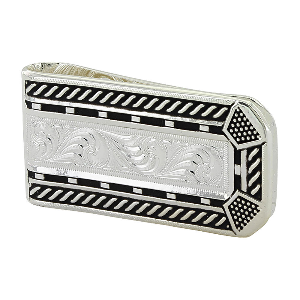 image of Roped Horseshoe Nail Head Money Clip