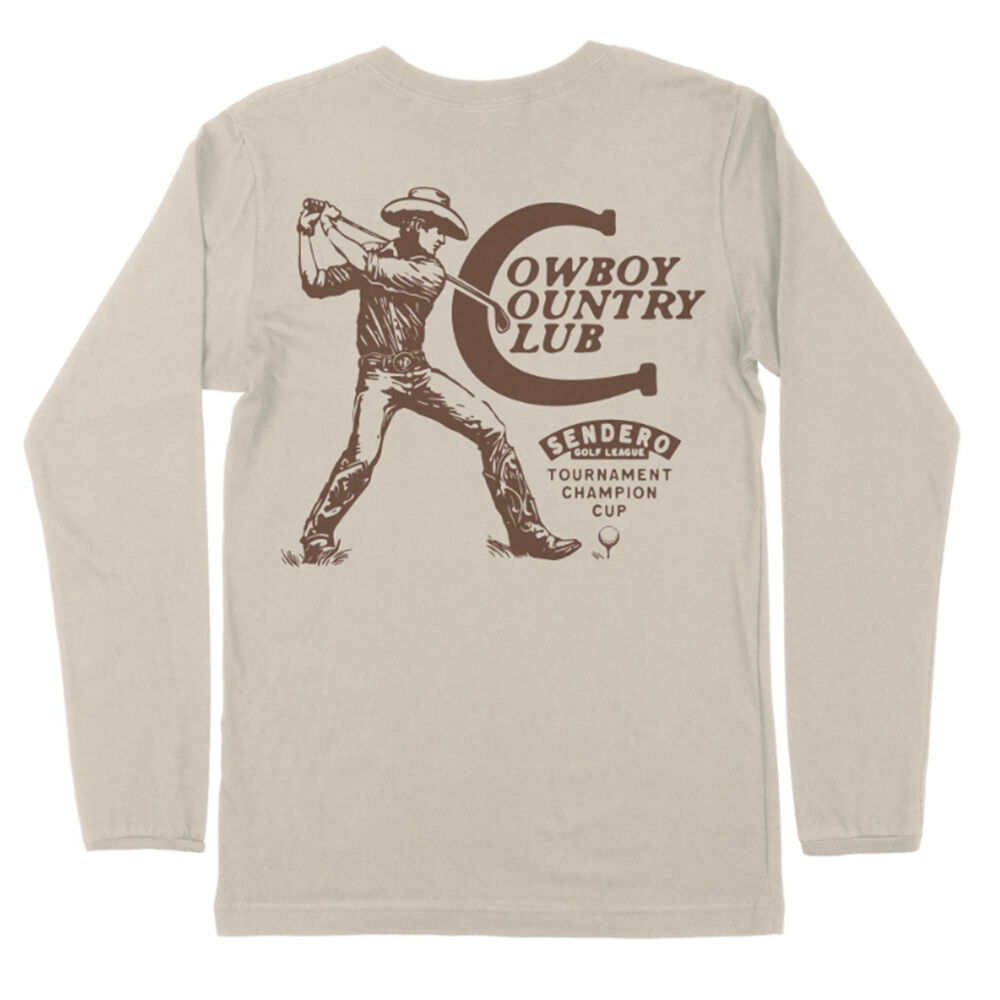 image of Sendero Provisions Co. Men's Long Sleeve Shirt- Cowboy Country Club