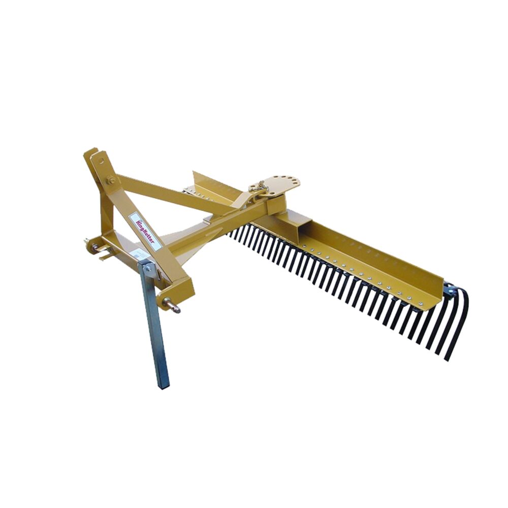 image of 7-ft Square Tube Yard Rake - Yellow