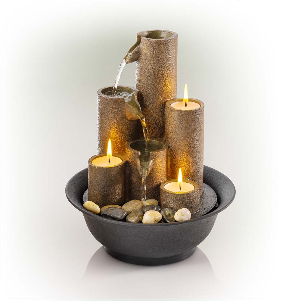 image of Tiered Column Tabletop Fountain